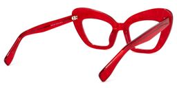 Tristan Cateye Red Glasses4