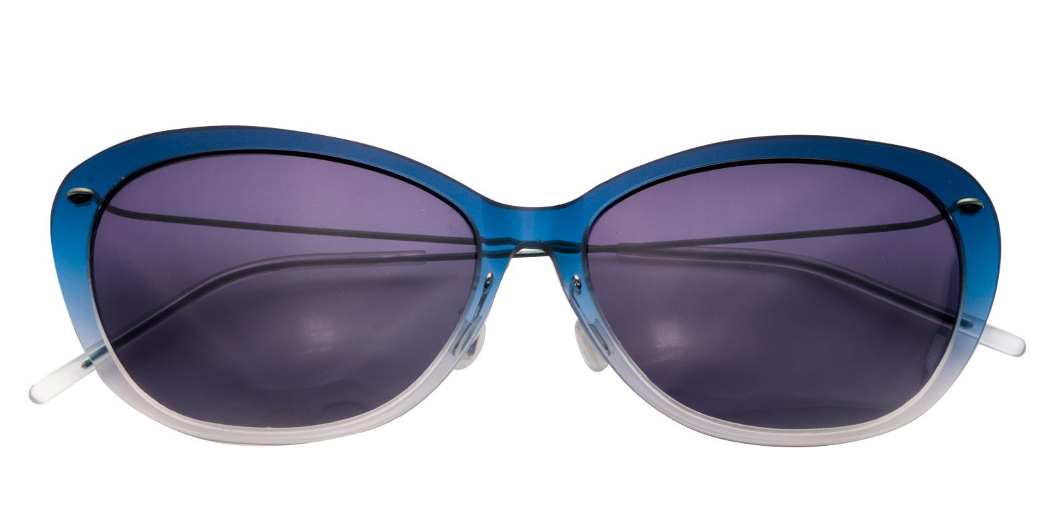 Cat-eye Blue Sunglasses | Zeelool Sunglasses1