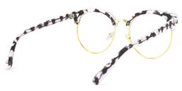 Tatiana Browline White-Black Glasses4