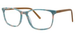 Akihito Rectangle Blue Pattern Glasses2