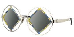 Todd Geometric Silver Sunglasses3
