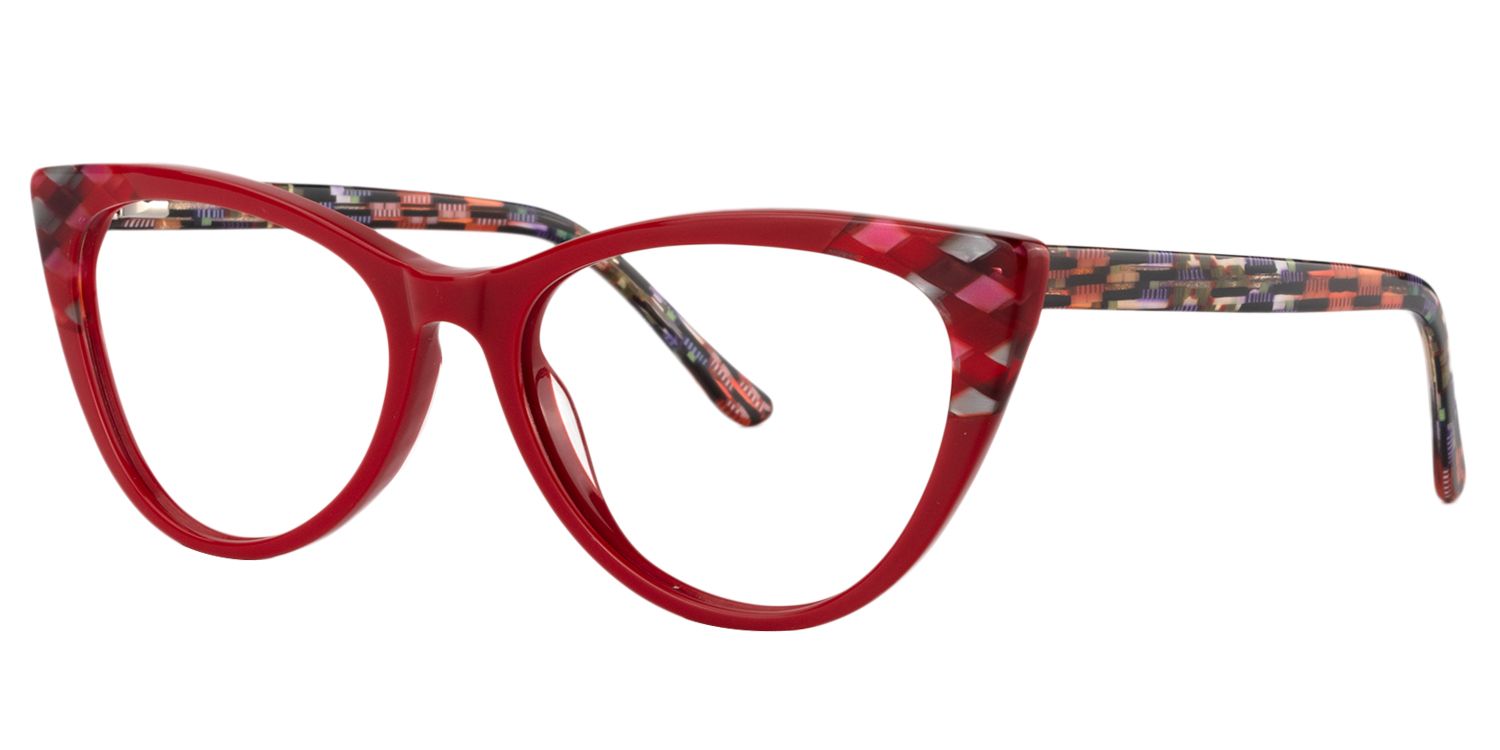 Cateye Red Glasses | Zeelool Glasses2