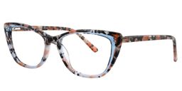 Albin Rectangle Blue Clear Glasses2