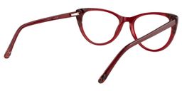 Tamara Cat Eye Dark Red Glasses5