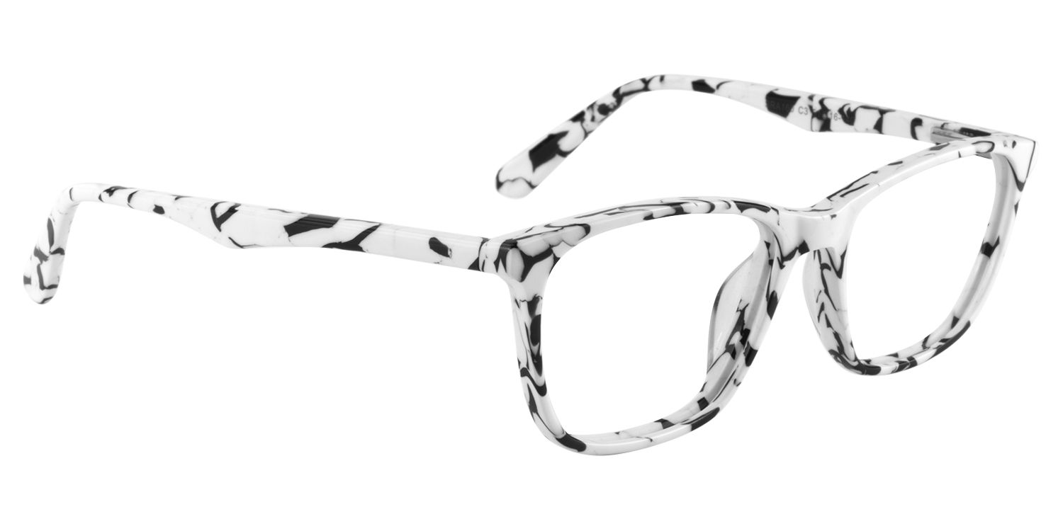 Rectangle White Glasses  | Zeelool Glasses2