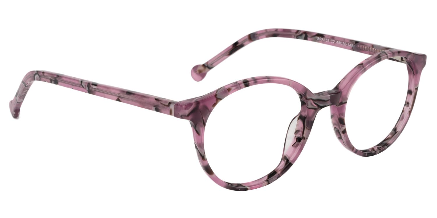 Round Purple Floral Glasses | Zeelool Glasses3