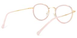 Yahya Round Gold-Pink Glasses4