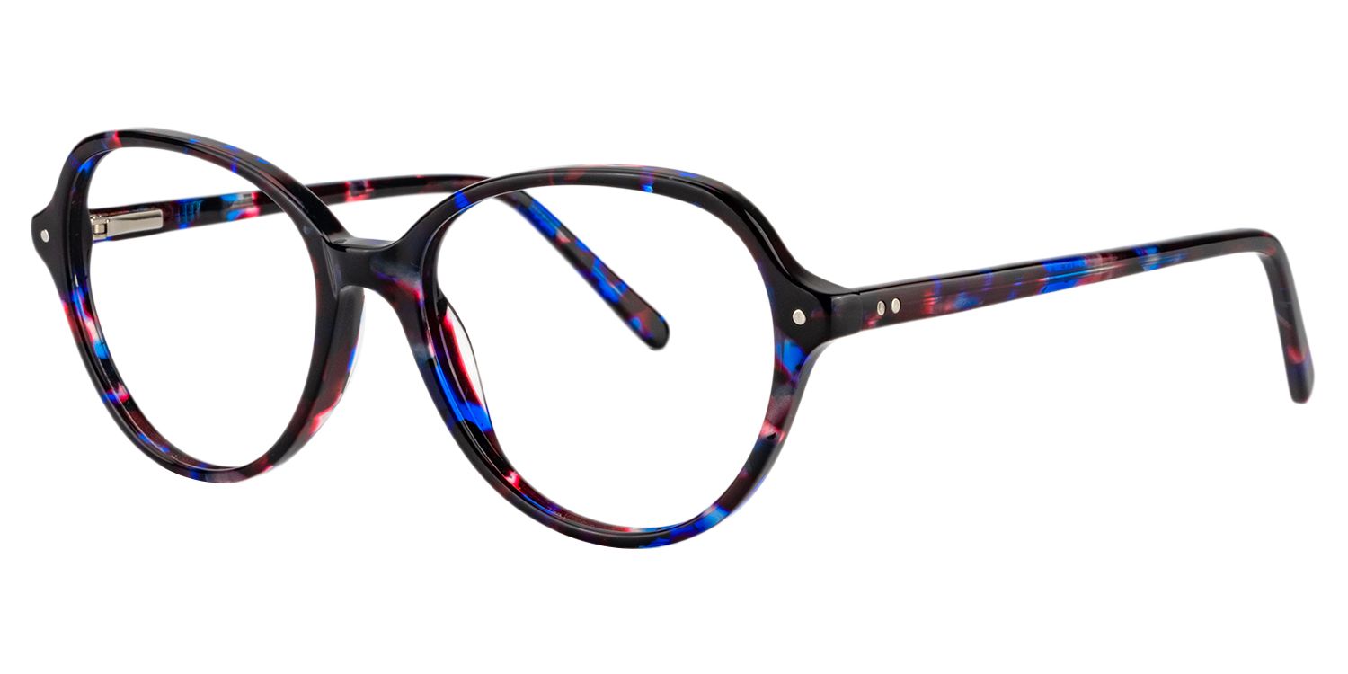 Oval Blue Tortoise Glasses | Zeelool Glasses3