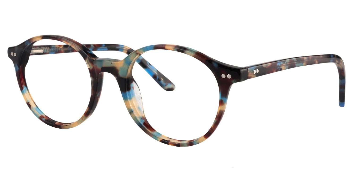 Round Blue Tortoise Glasses | Zeelool Glasses3