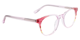 Magda Round Transparent Pink Glasses3