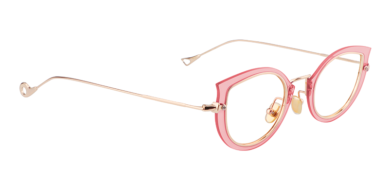 Cat Eye Pink Glasses | Zeelool Eyewear Online3