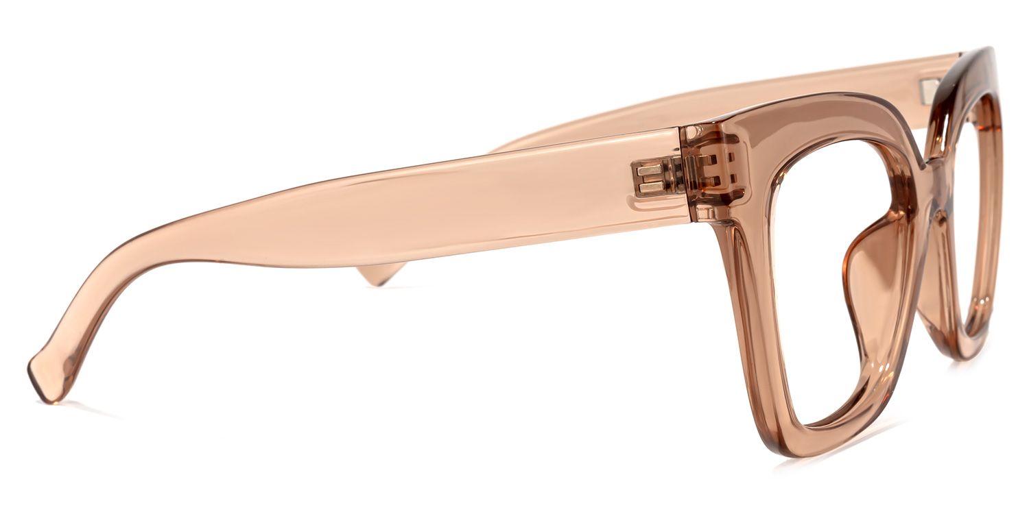 Cat-eye Beige/Clear Glasses | Zeelool Glasses1111114