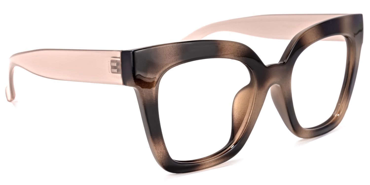 Square Burnt Umber Glasses | Zeelool Eyeglass Frames1
