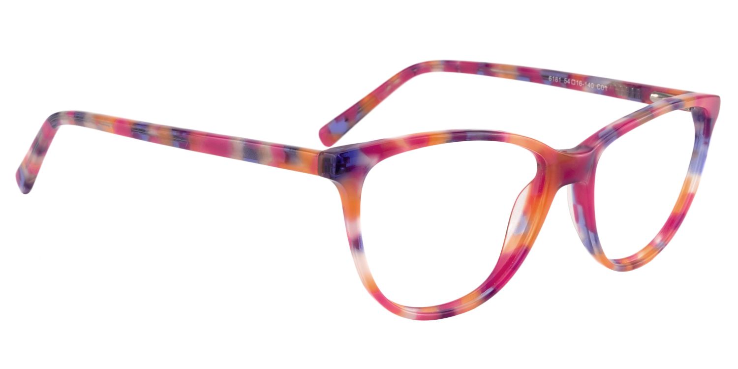 Oval Purple-Pattern Glasses | Zeelool Glasses2
