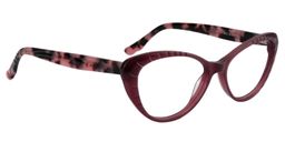 Xaria Cat eye Dark Red Glasses3