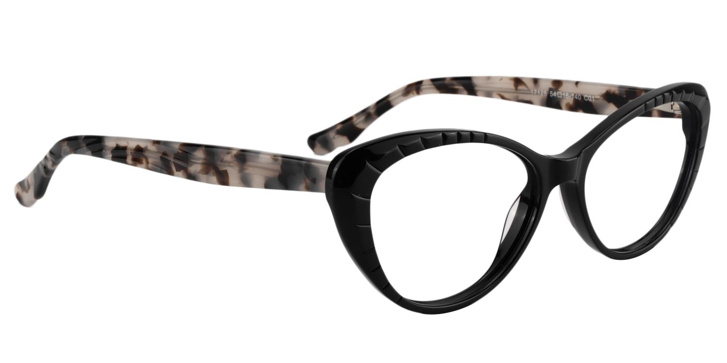 Cat eye Black Glasses | Zeelool Glasses2