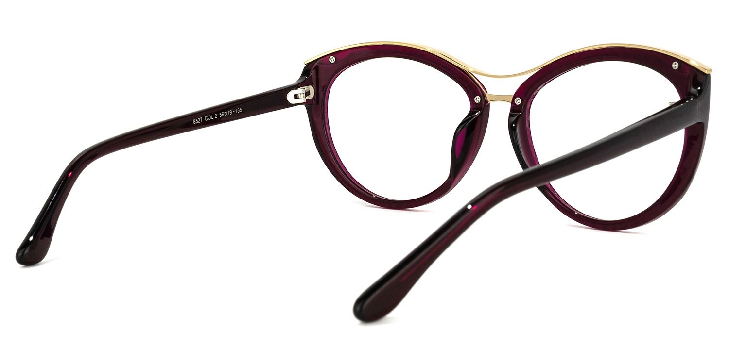 Aviator Wine Red Glasses | Zeelool Optical4