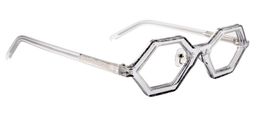 Caesar Geometric Black Glasses2