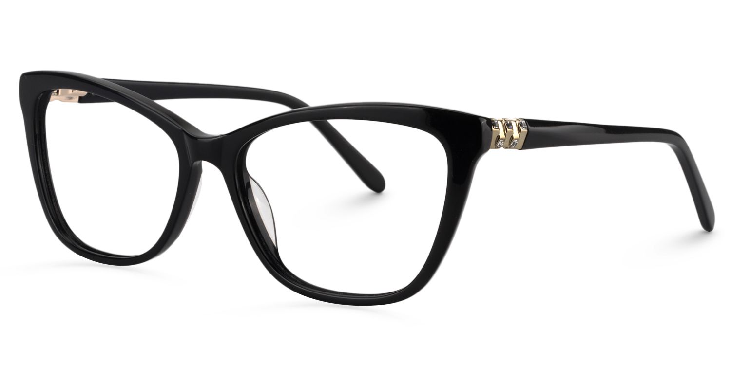 Cat eye Black Glasses | Zeelool Glasses3