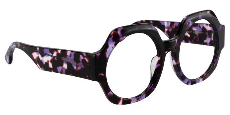 Johnny Geometric Purple-Floral Glasses