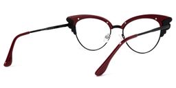 Hearn Cat Eye Dark-Red Glasses4