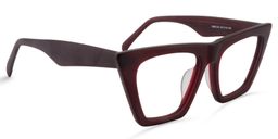 Cecile Cat Eye Red Glasses4