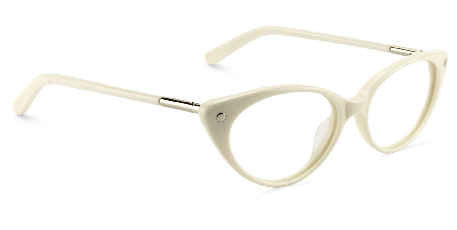 Cat eye Beige Glasses | Zeelool Glasses3