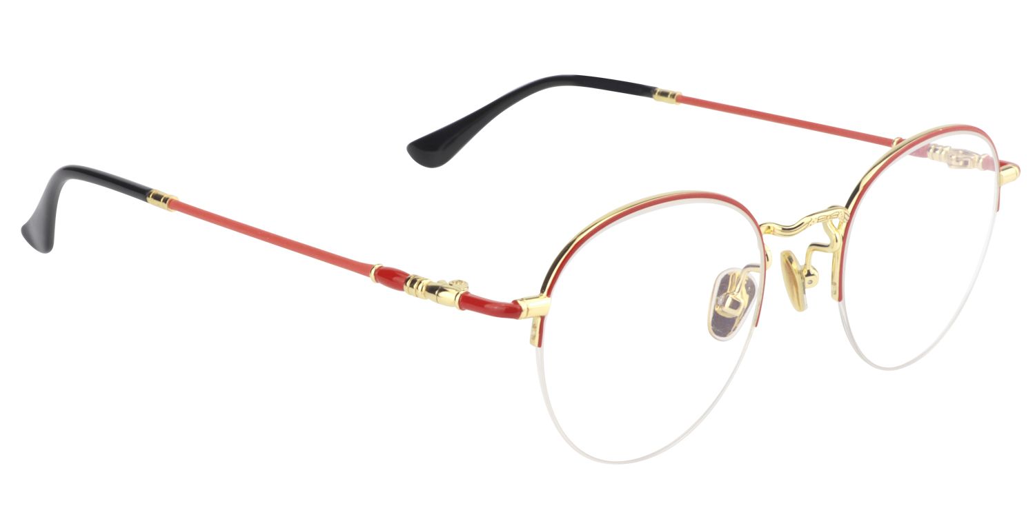 Round Red Glasses | Zeelool Glasses3