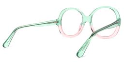 Bryan Round Green-Pink Glasses4