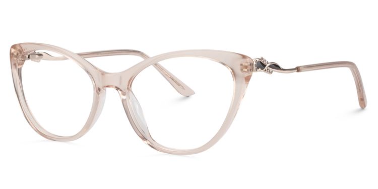 Calypso Cat Eye Beige Glasses