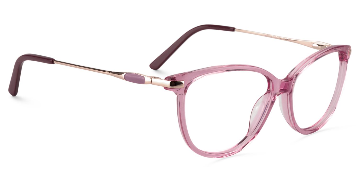 Oval Red/Pink Glasses | Zeelool Glasses3