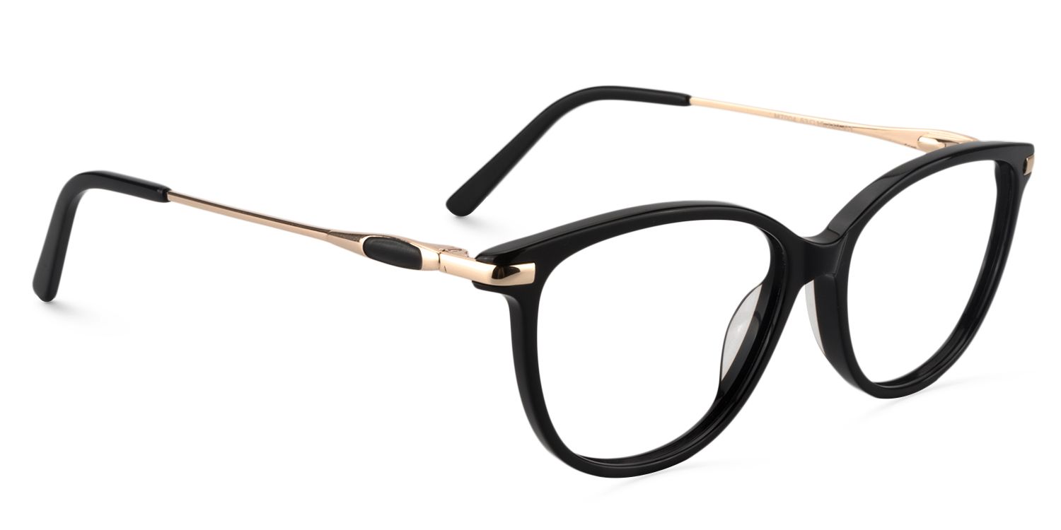 Oval Black Glasses | Zeelool Glasses2