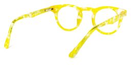Abigail Round Yellow Glasses4