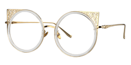 Virginia Round Gold Eyeglasses2