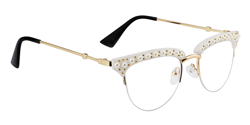 Browline White Glasses3