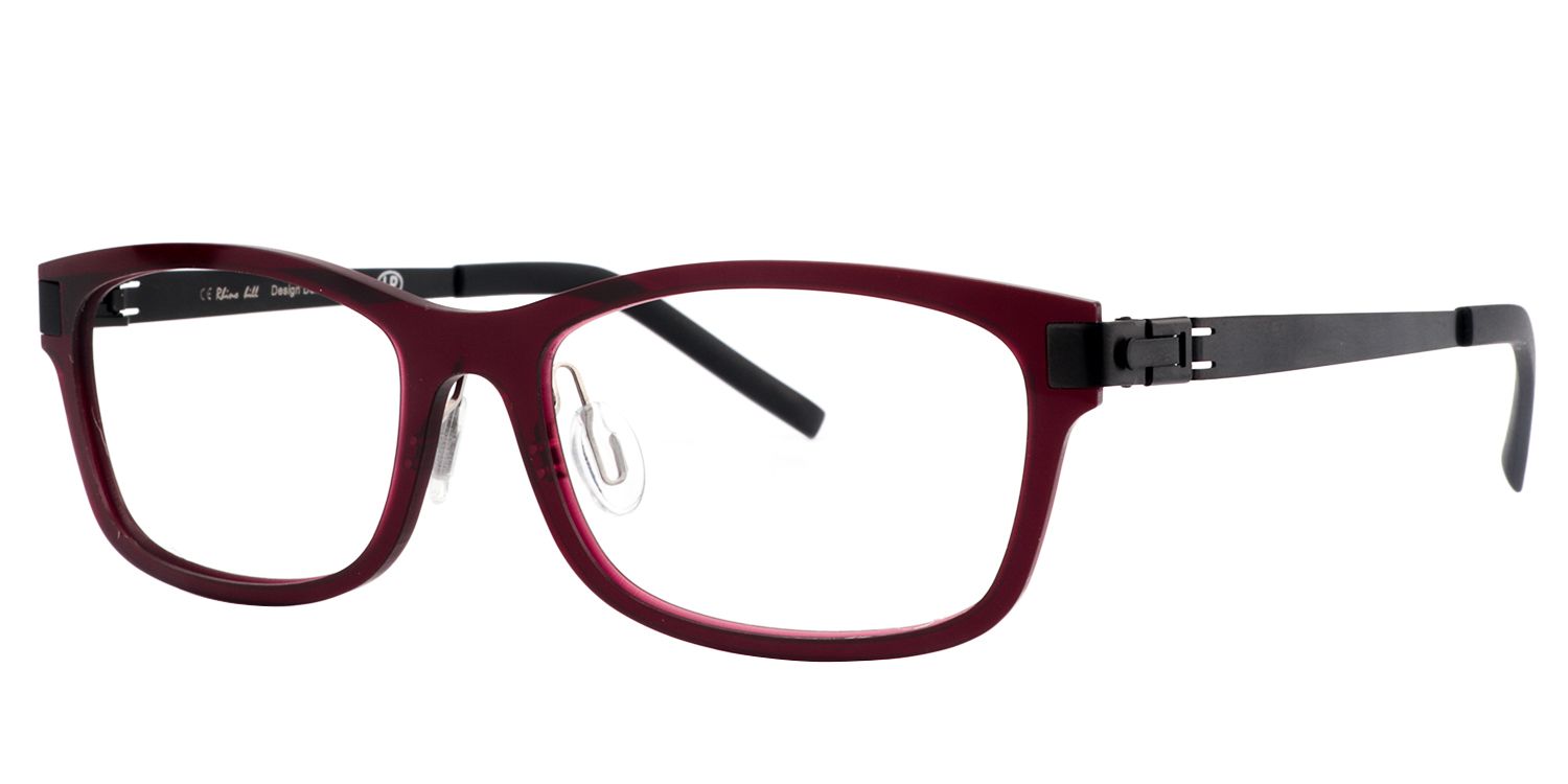 Rectangle Red Glasses | Zeelool Glasses4