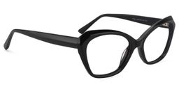 Carlotta Rectangle Black Glasses2