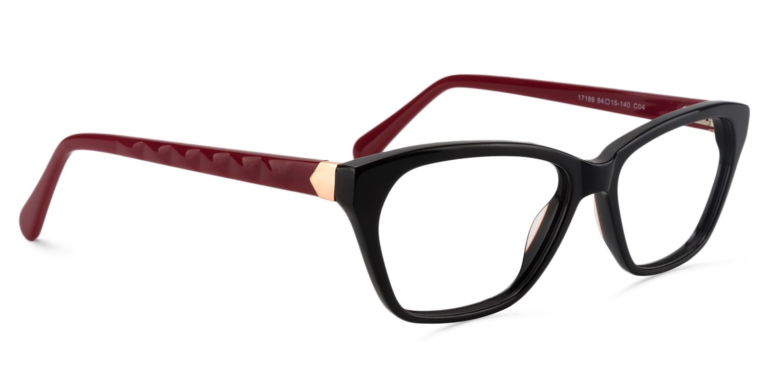 Rectangle Black Glasses | Zeelool Glasses3