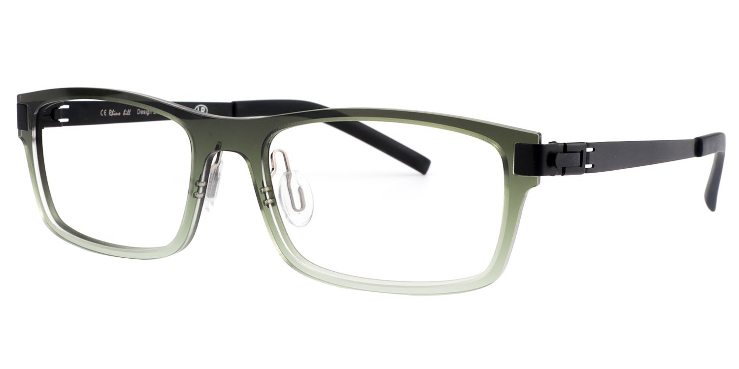 Rectangle Dark-Green Glasses | Zeelool Glasses3
