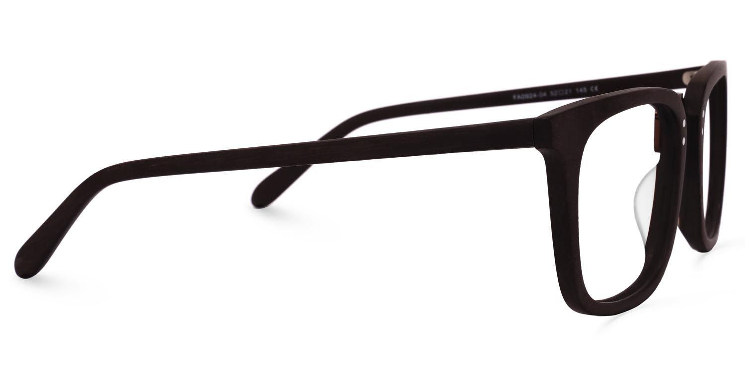 Rectangle Wood Glasses | Zeelool Prescription Glasses2