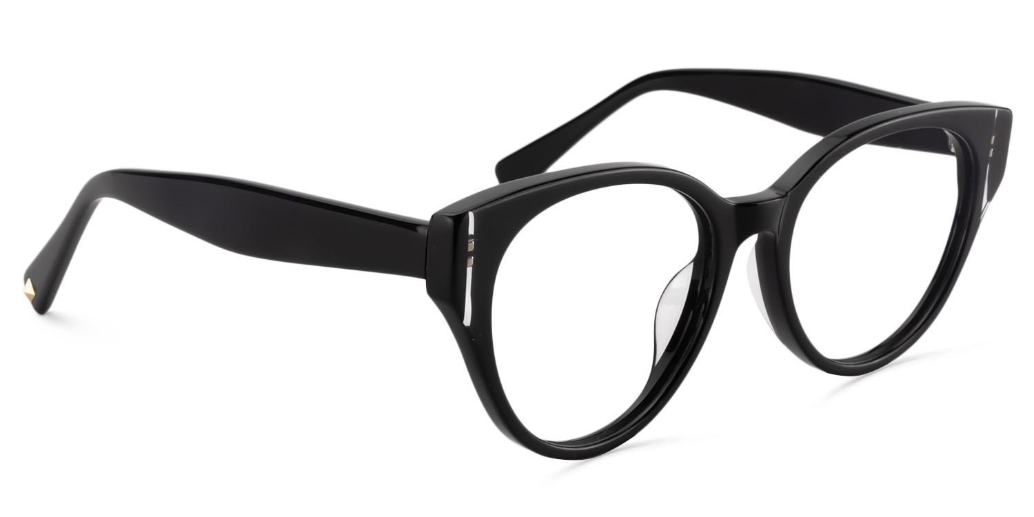 Oval Black Glasses | Zeelool Glasses2
