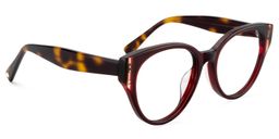 Carroll Oval Dark Red Glasses2