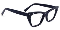 Casey Cat Eye Dark Blue Glasses2