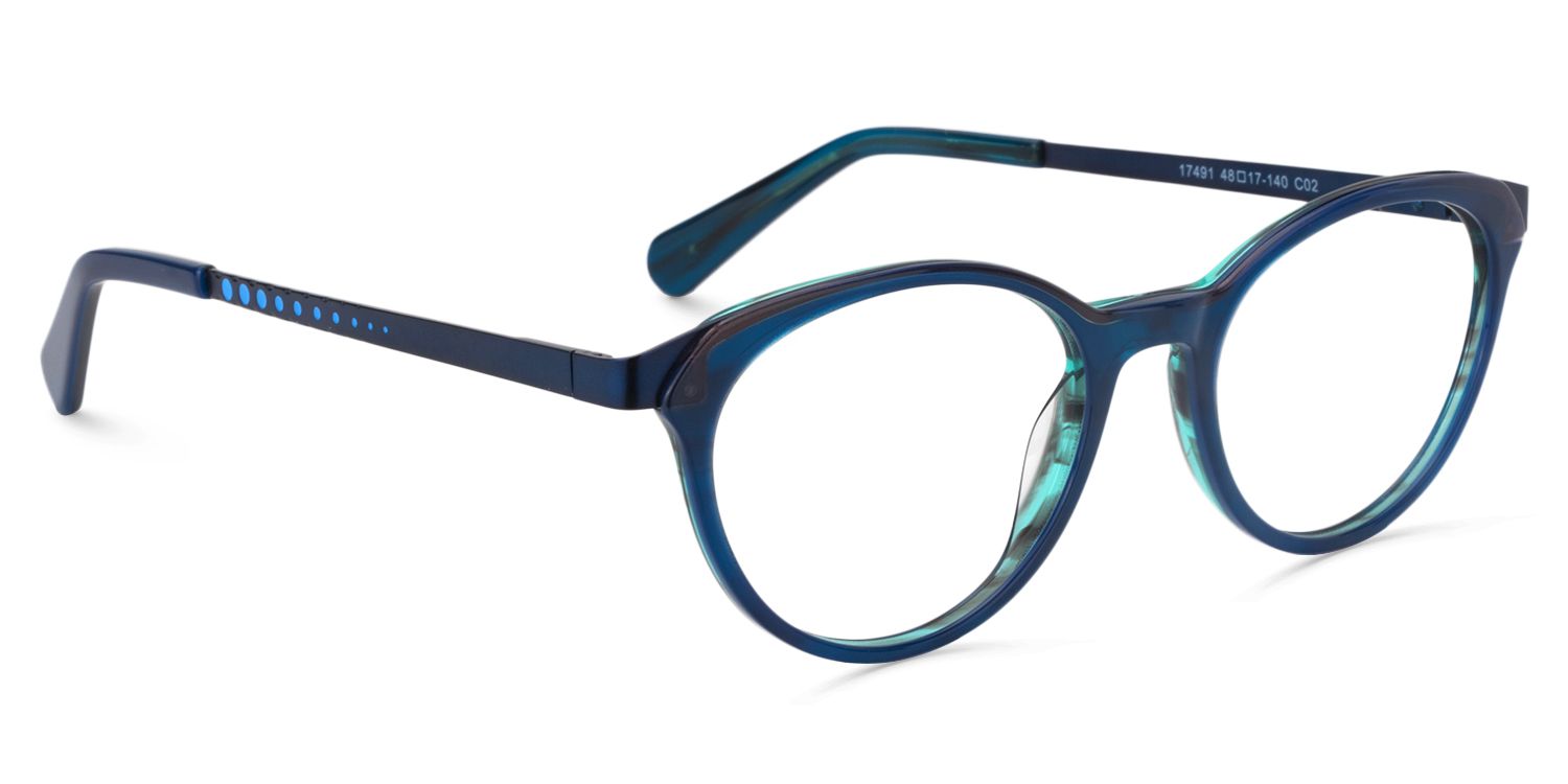 Oval Dark Blue Glasses | Zeelool Glasses2