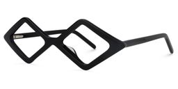 Allison  Diamond-shaped Black Glasses2