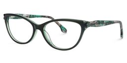 Celestyn Cat Eye Dark Green Glasses3