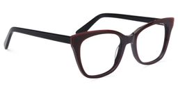 Celine Square Dark Red Glasses3