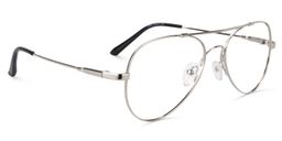 Chaima Aviator Silver Glasses2