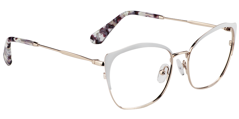Cateye White Glasses3
