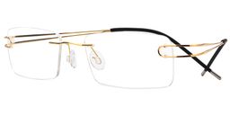 Skyler Rectangle Titanium Glasses 1